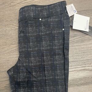 Madison Black and Blue Checkered Trousers Comfort Waist